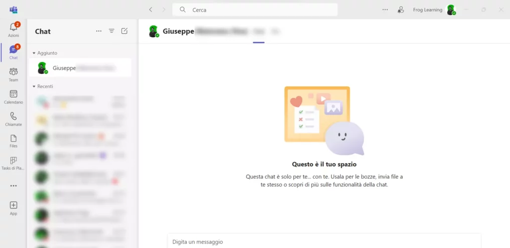 Chat collaboration in microsoft teams